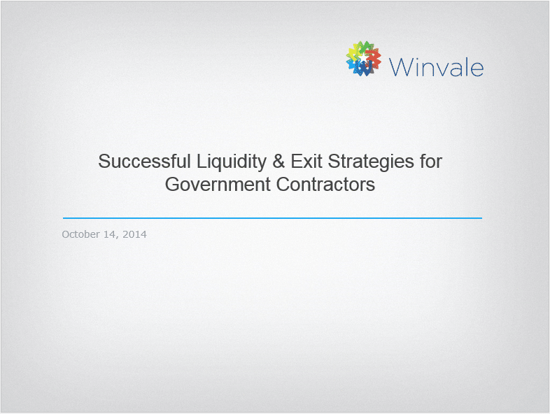 Download Successful Liquidity & Exit Strategies for Government Contractors