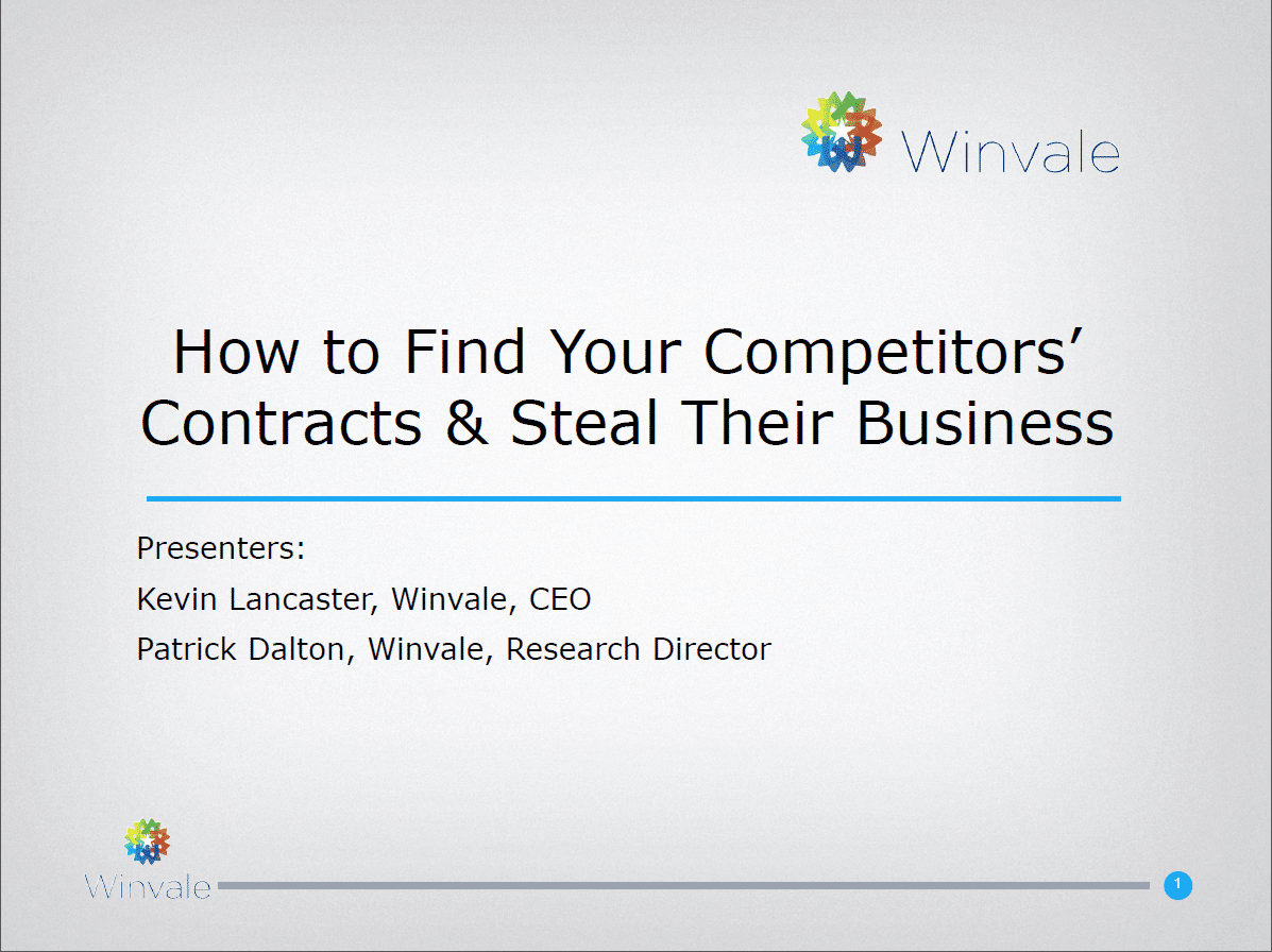 Do You Know How to Find Your Competitors' Government Customers?